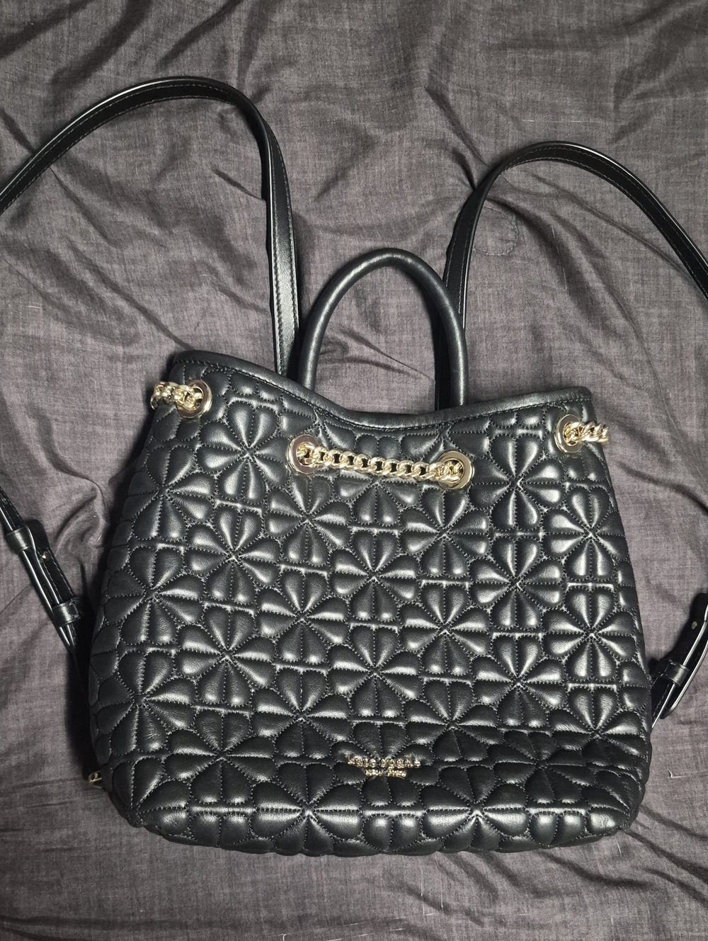 kate spade New York Quilted Black Backpack